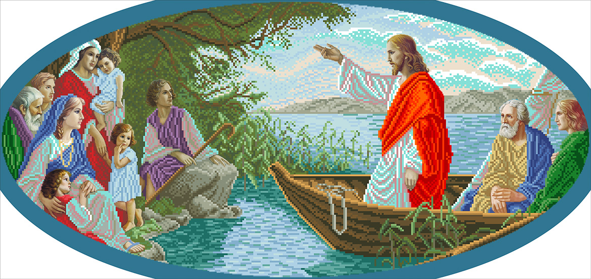 Ісус у човні (овал)