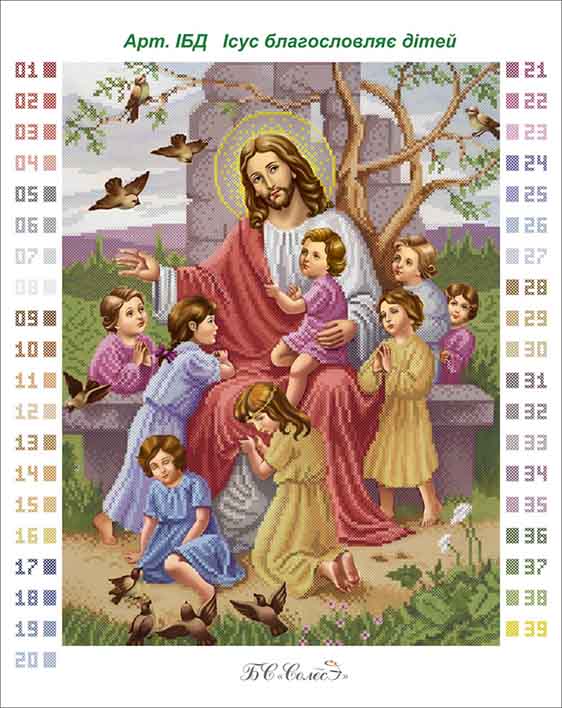 Ісус благословляє дітей (канва)