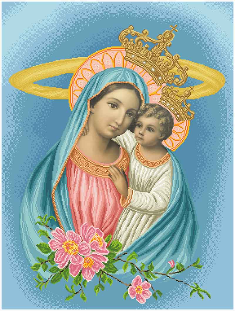 Яблуневий цвіт (60х80, синій)