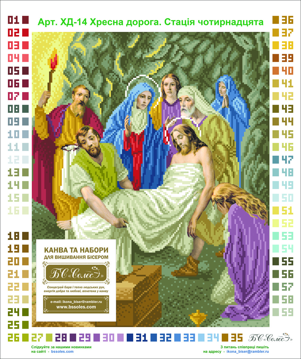 Тіло Ісуса кладуть до гробу