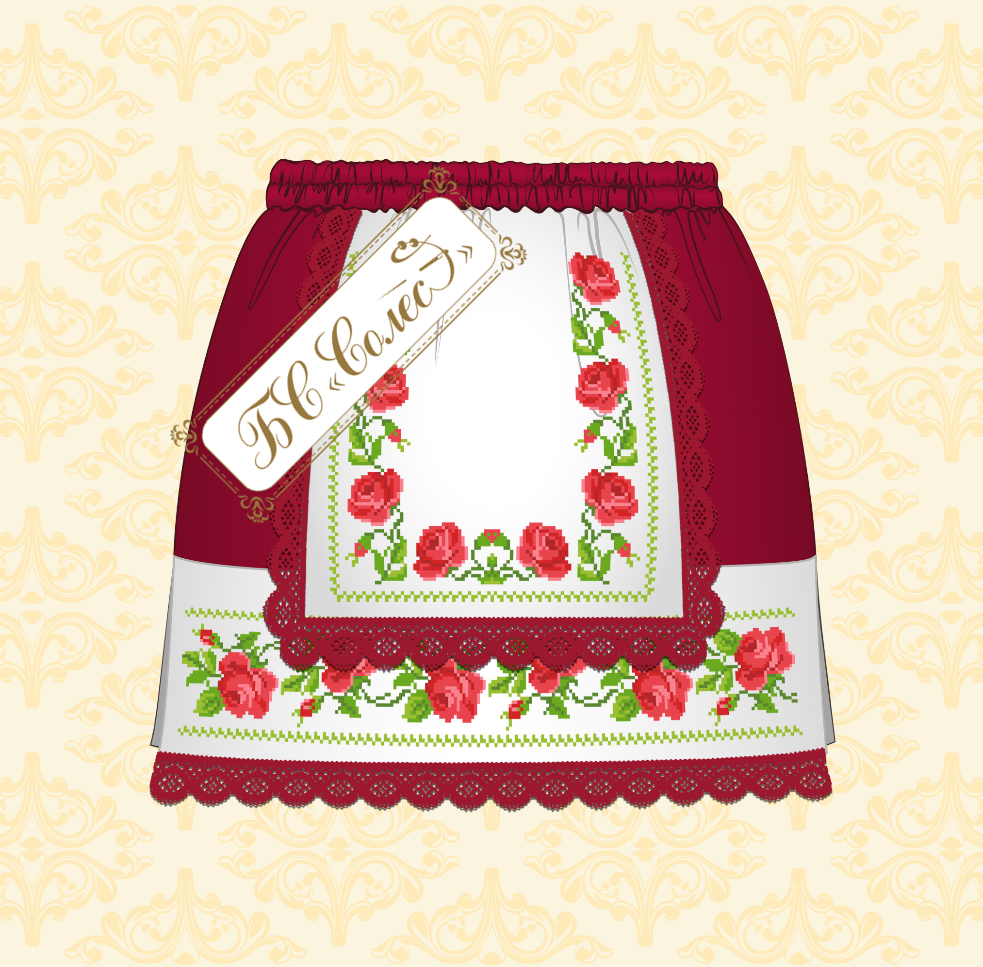 Троянди (бордова, 7-9 років)